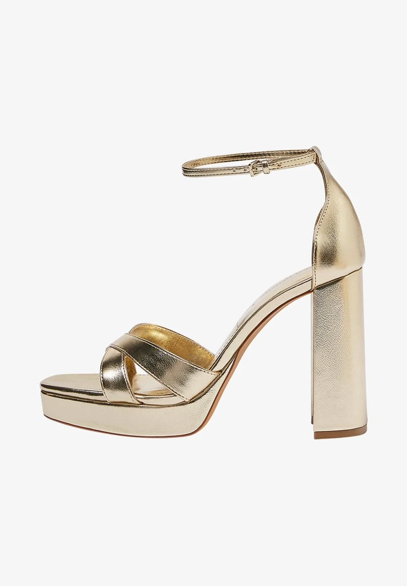 PULL & BEAR CRISS-CROSS - Plateausandalette - Gold Coloured 6 PULL & BEAR CRISS-CROSS - Plateausandalette - Gold Coloured – Bild 6