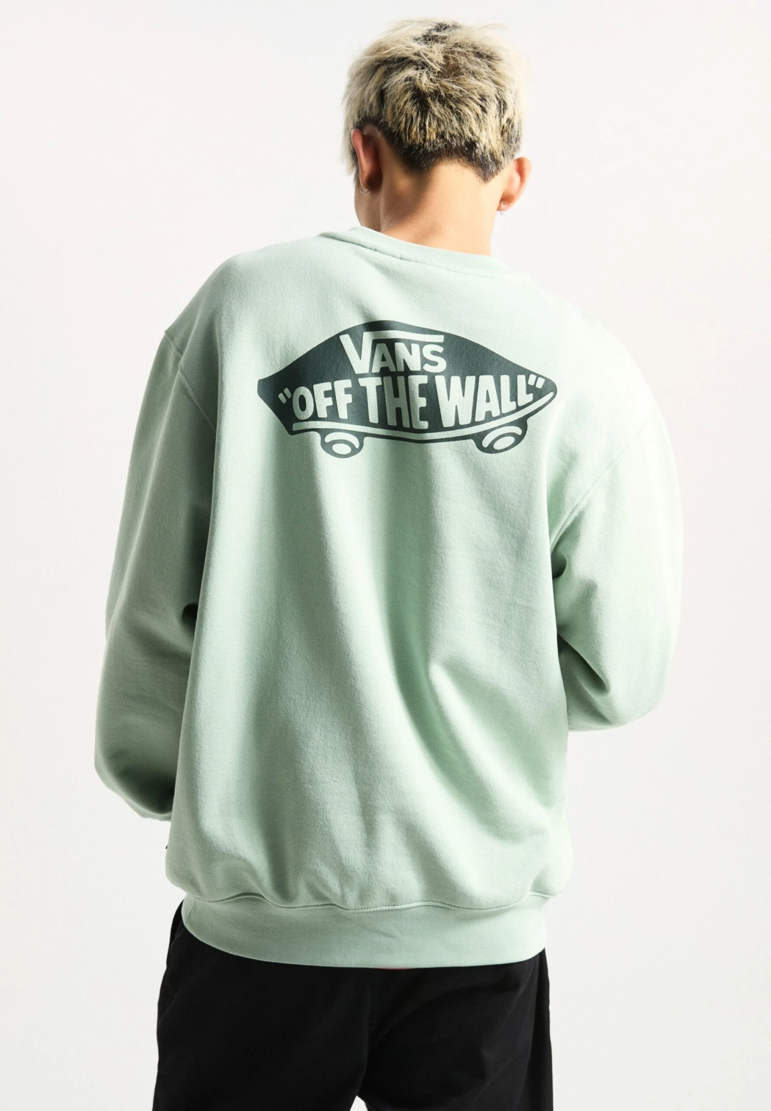 Vans STYLE 76 LOOSE FIT - Sweatshirt - Grey Turquoise 1 Vans STYLE 76 LOOSE FIT - Sweatshirt - Grey Turquoise