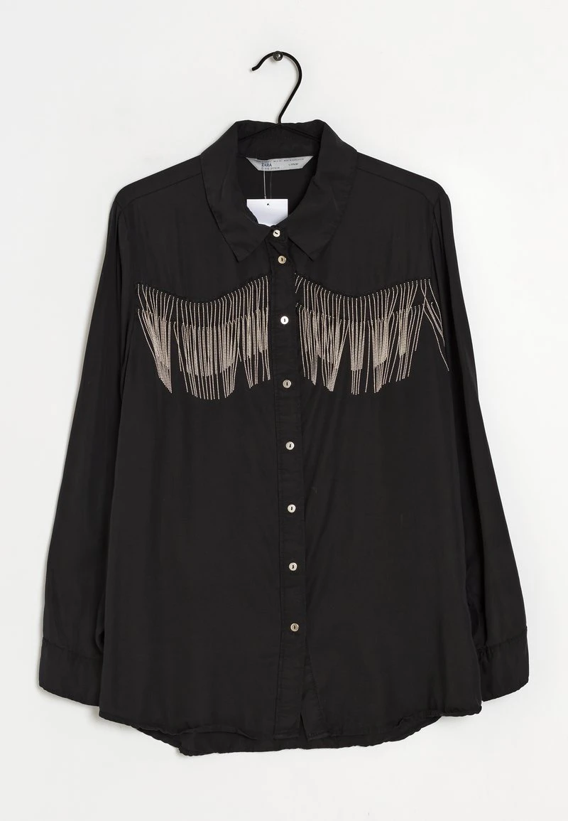 Zara Hemdbluse - Black 1 Zara Hemdbluse - Black
