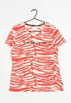 Calvin Klein T-Shirt Print - Red/offwhite/black
