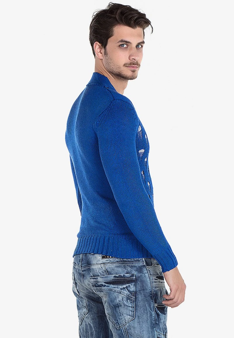 Cipo & Baxx Strickpullover - Saxeblue 4 Cipo & Baxx Strickpullover - Saxeblue – Bild 4