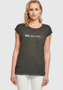 MIA SAN B/W EXTENDED SHOULDE - T-Shirt Print - Charcoal