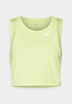 Nike Performance RACE CROP - Top - Lt Lemon Twist/reflective Silver-coloured -Friboo Verkauf Geschaft 97f1c22db45348f590f4e2f910a58325