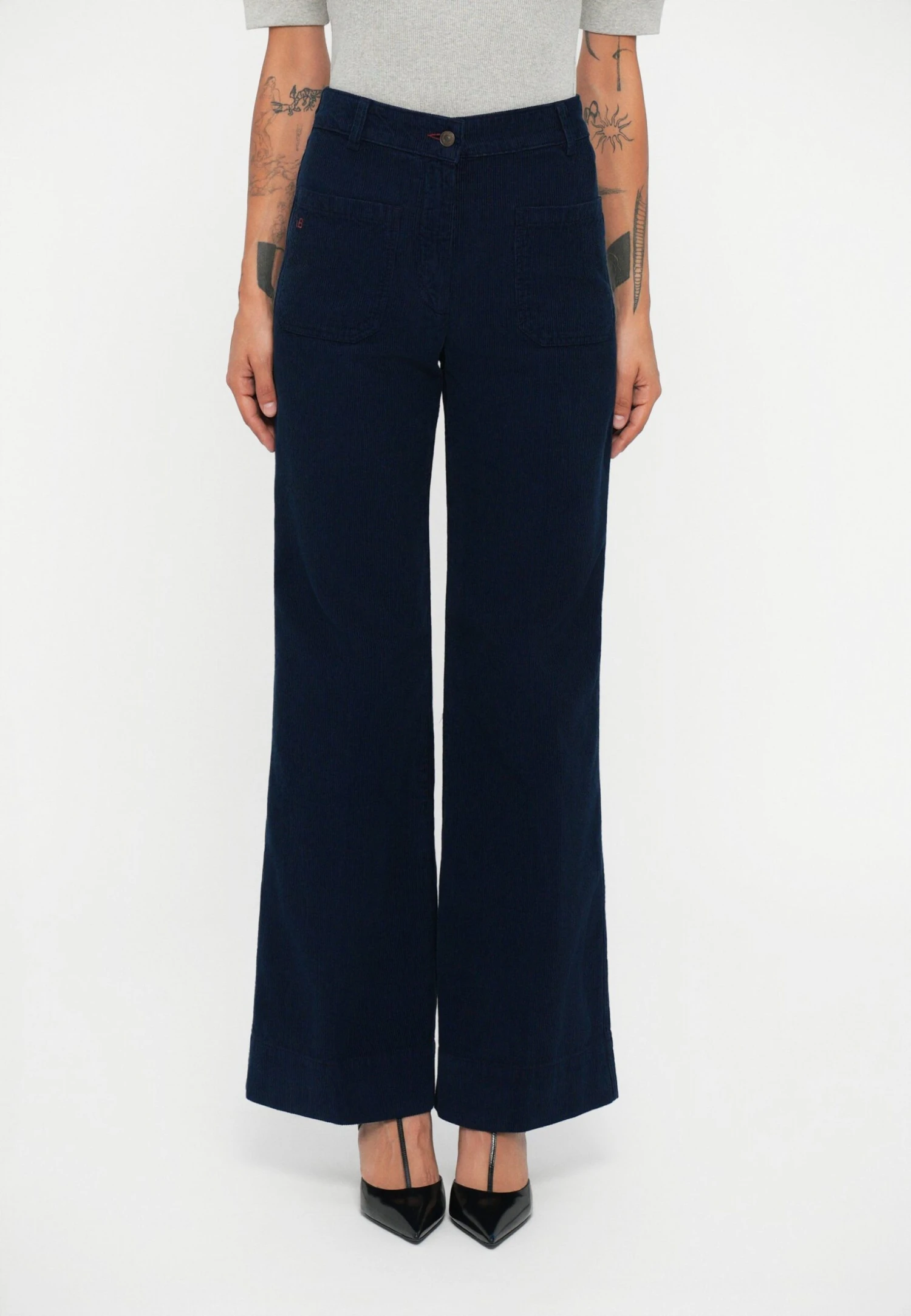 Victoria Beckham ALINA REGULAR - Wide Leg - Indigo 1 Victoria Beckham ALINA REGULAR - Wide Leg - Indigo