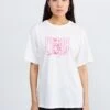 Puma GRAPHIC KITTEN RELAXED TEE - Print T-shirt - White