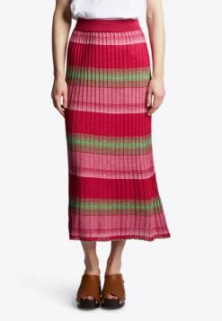 Rich&royal MIT PLISSEEFALTEN - Bleistiftrock - Raspberry Pink