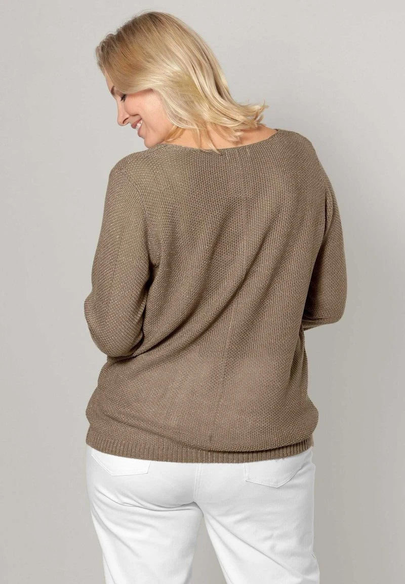Strickpullover - Taupe 3 Strickpullover - Taupe – Bild 3
