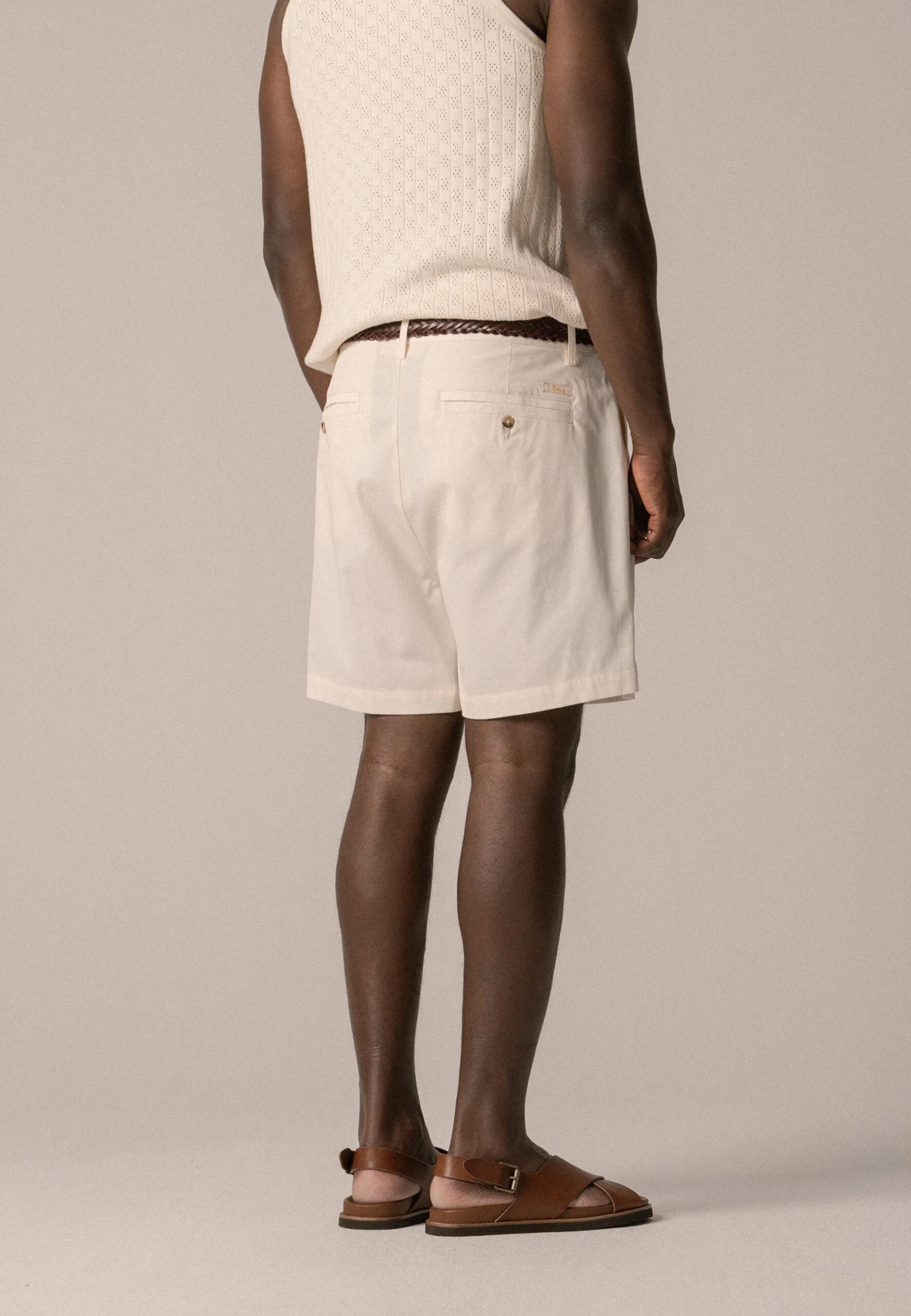 DOUBLE PLEATED UNISEX - Shorts - Antique White 3 DOUBLE PLEATED UNISEX - Shorts - Antique White – Bild 3