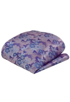 2 SET - Einstecktuch - Erika Violett Blumen Pastell Blau Royalblau Nachtblau Perlviolett -Friboo Verkauf Geschaft a6a4a1d20e384449a03b14f0804297f2