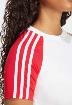 Adidas Originals 3S SLIM - Basic T-shirt - White Better Scarlet -Friboo Verkauf Geschaft ab1847e016b54933a3f1d817220ea907