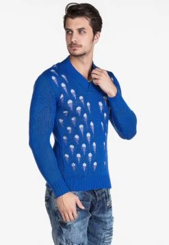 Cipo & Baxx Strickpullover - Saxeblue 10 Cipo & Baxx Strickpullover - Saxeblue -Friboo Verkauf Geschaft b3a744217b974f90b33b444a6db70a31