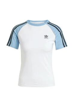 Adidas Originals 3S SLIM - Basic T-shirt - White Black -Friboo Verkauf Geschaft b49b219777564b6784e6bb7b0355de6c 1