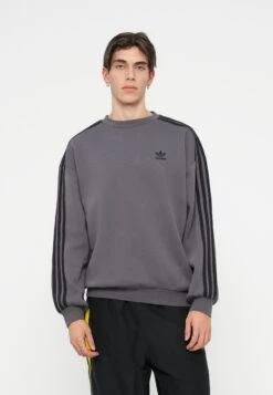 Adidas Originals OVERSIZE CREW - Sweatshirt - Grey/black -Friboo Verkauf Geschaft b7a4750b3ba8494e9072654dea0785c8