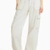 BERSHKA Jeans Straight Leg - Off White