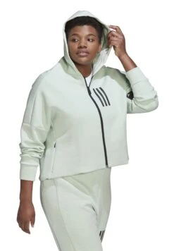 ADIDAS PERFORMANCE W MV SL FZ HD - Sweatjacke - Linen Green Mel