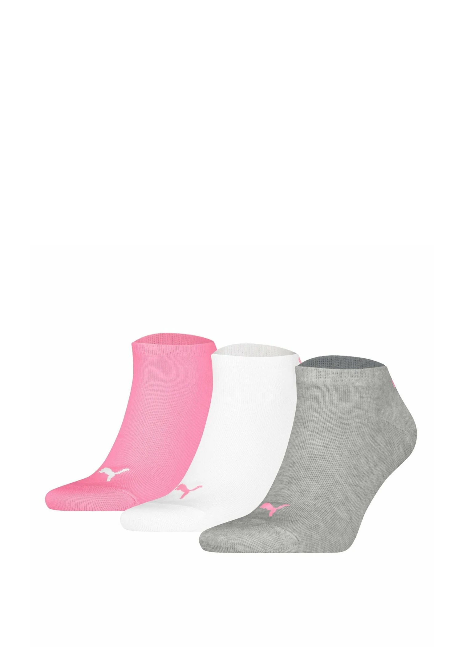 Puma 3 PACK - Socks - Rosa Weiß Grau 1 Puma 3 PACK - Socks - Rosa Weiß Grau