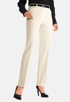 BASICHOSE - Stoffhose - Wollweiß