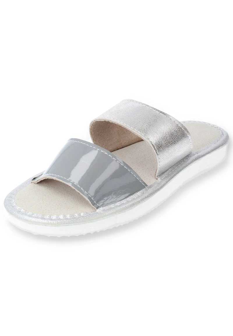 MAILAND-SOMMER - Pantolette Flach - Grau 2 MAILAND-SOMMER - Pantolette Flach - Grau – Bild 2