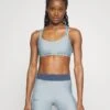 Under Armour CROSSBACK LOW - Sport-BH Mit Leichter Stützkraft - Harbor Blue/downpour Gray