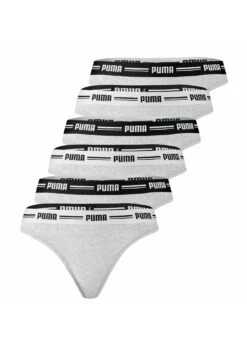 Puma SOFT GUMMIBUND LOGO 6ER PACK - Thong - Grau Melange -Friboo Verkauf Geschaft ce798b7636804b50bc4fe8b24670791b 1
