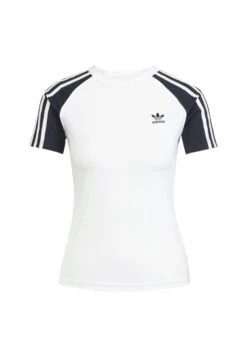 Adidas Originals 3S SLIM - Basic T-shirt - White Black -Friboo Verkauf Geschaft cf6032dd98f94384b184f58b4db47438 1