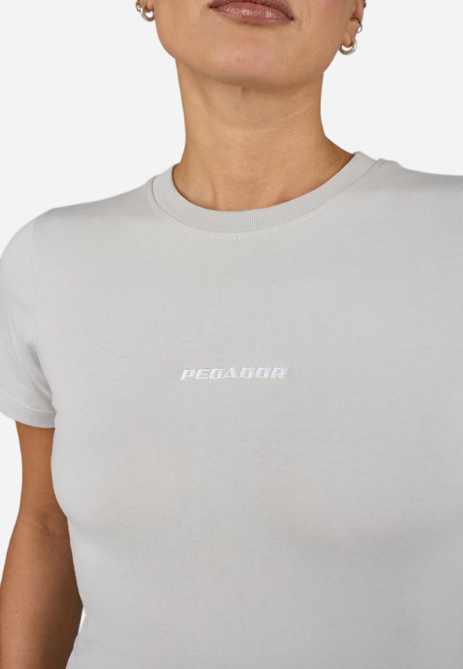 Pegador YONA SLIM TEE - Basic T-shirt - Washed Pure Grey/white Gum 5 Pegador YONA SLIM TEE - Basic T-shirt - Washed Pure Grey/white Gum – Bild 5