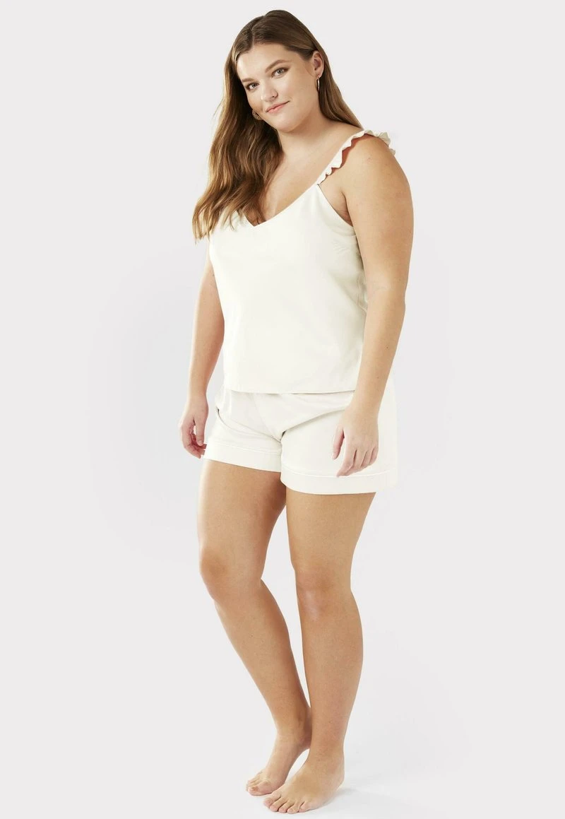 CURVE IVORY FRILL TRIM CAMI SHORT - Nachtwäsche Set - Off White 6 CURVE IVORY FRILL TRIM CAMI SHORT - Nachtwäsche Set - Off White – Bild 6