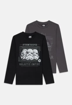 Friboo 2 PACK UNISEX STAR WARS LONG SLEEVE TOP - Langarmshirt - Dark Grey/black