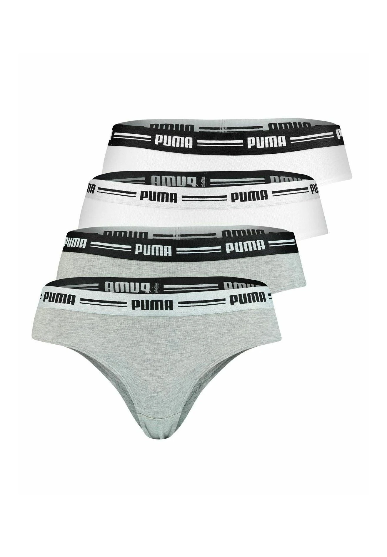 Puma BRAZILIAN SOFT GUMMIBUND LOGO 4ER PACK - Briefs - Schwarz/grau Melange 8 Puma BRAZILIAN SOFT GUMMIBUND LOGO 4ER PACK - Briefs - Schwarz/grau Melange – Bild 8