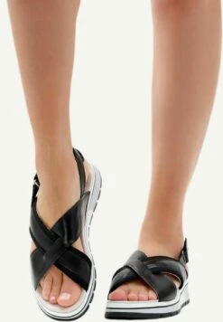 Caprice Keilsandalette - Black Comb