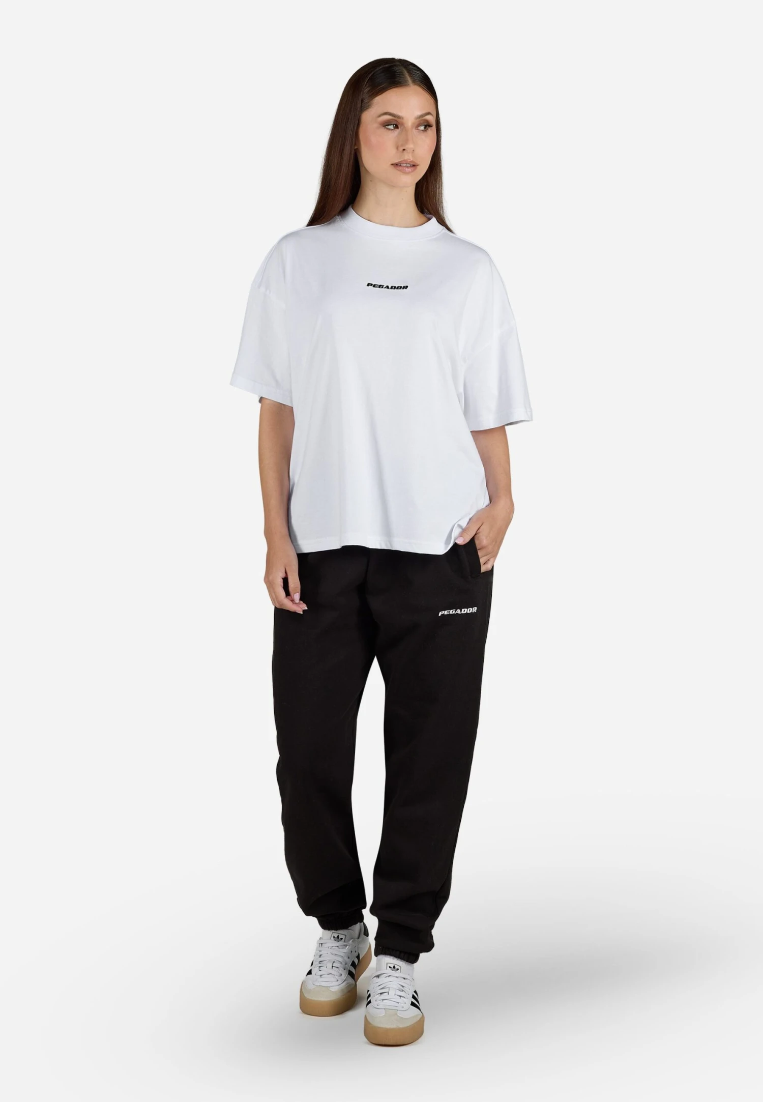 Pegador BRACY - Basic T-shirt - White/black 2 Pegador BRACY - Basic T-shirt - White/black – Bild 2