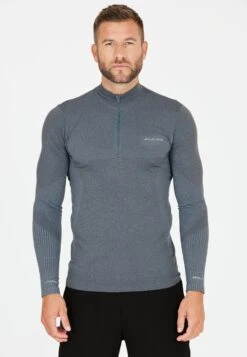 Endurance FUNKTION JARO M SEAMLESS MIDLAYER - Long Sleeved Top - Blue Mirage