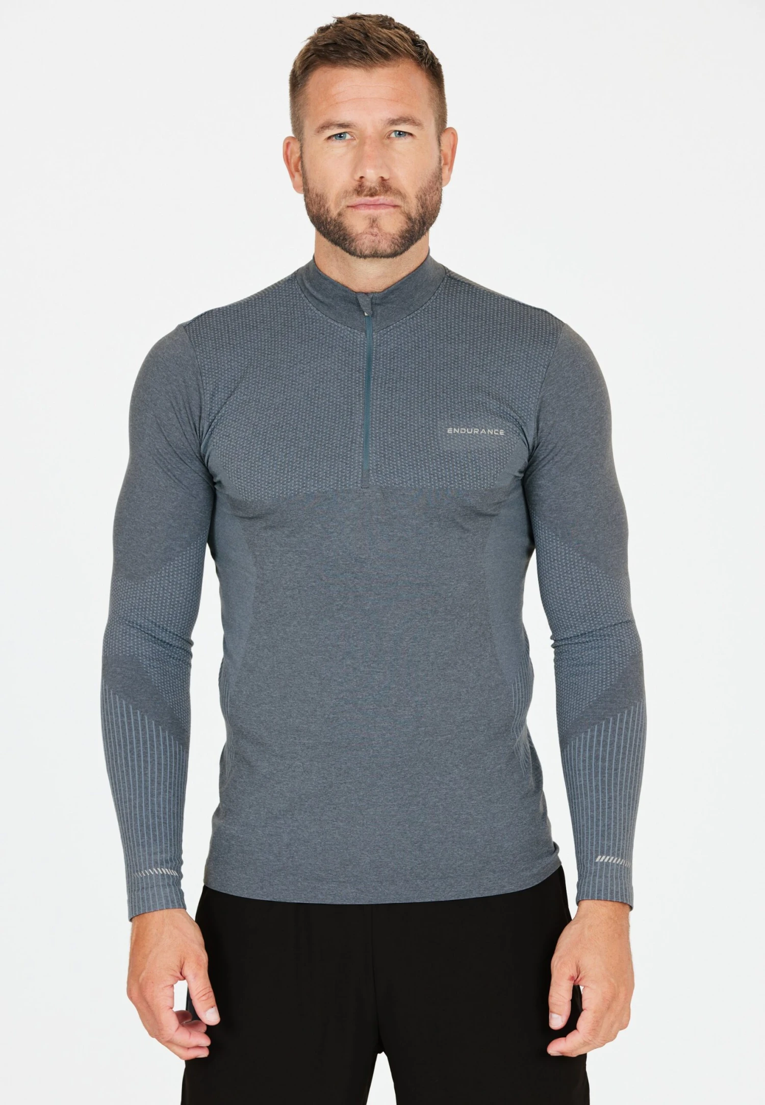 Endurance FUNKTION JARO M SEAMLESS MIDLAYER - Long Sleeved Top - Blue Mirage 1 Endurance FUNKTION JARO M SEAMLESS MIDLAYER - Long Sleeved Top - Blue Mirage