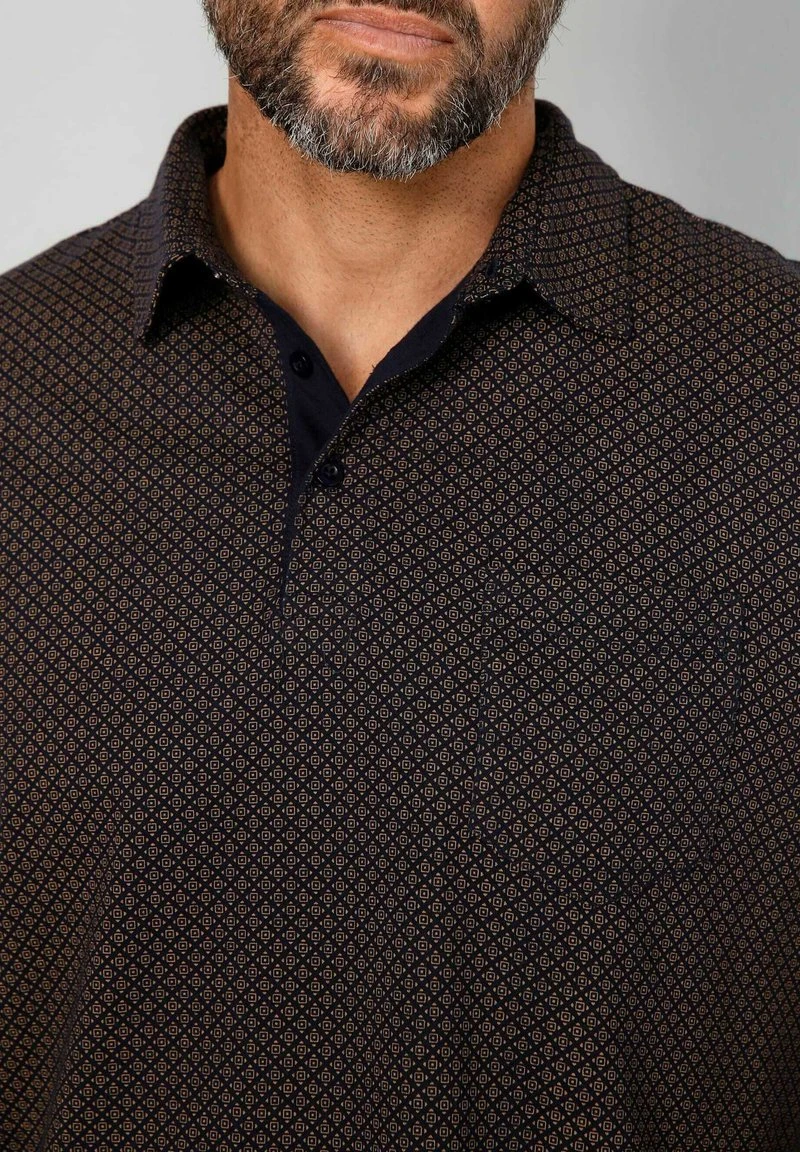 Poloshirt - Marineblau Taupe 4 Poloshirt - Marineblau Taupe – Bild 4