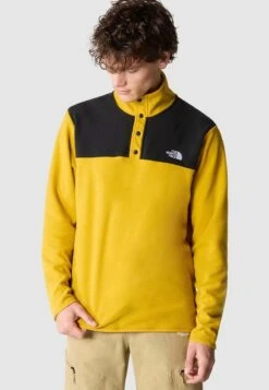 The North Face GLACIER SNAP NECK - Fleecepullover - Arrowwood Yellow-tnf Black