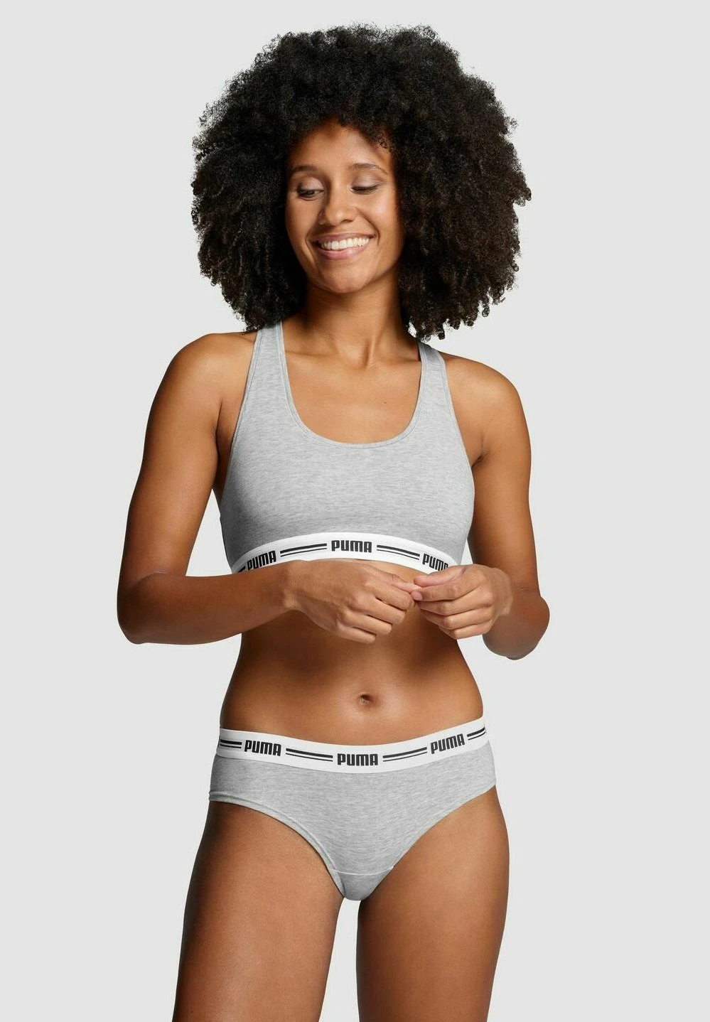 Puma BRAZILIAN SOFT GUMMIBUND LOGO 4ER PACK - Briefs - Schwarz/grau Melange 4 Puma BRAZILIAN SOFT GUMMIBUND LOGO 4ER PACK - Briefs - Schwarz/grau Melange – Bild 4