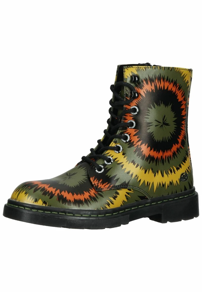 Dockers By Gerli Schnürstiefelette - Khaki Schwarz 2 Dockers By Gerli Schnürstiefelette - Khaki Schwarz – Bild 2