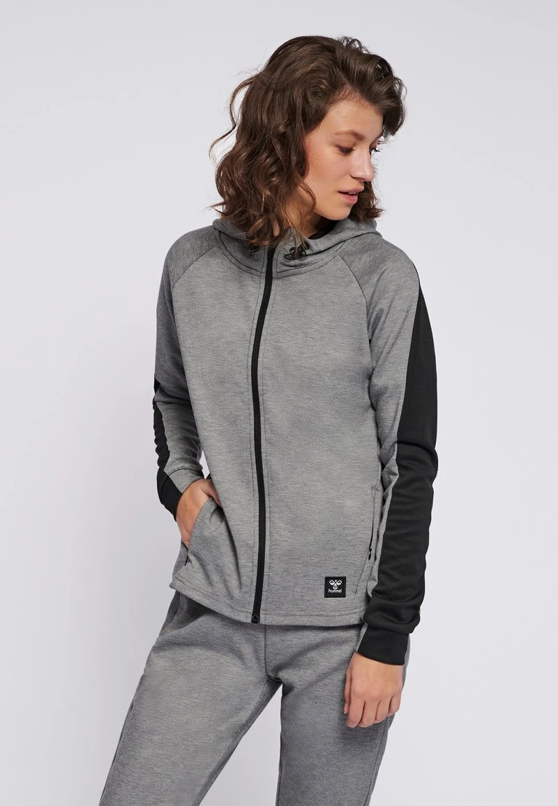 Hummel HMLESSI - Trainingsjacke - Grey Melange 1 Hummel HMLESSI - Trainingsjacke - Grey Melange