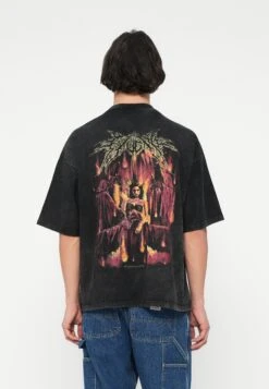 DEVILS DAUGHTER UNISEX - Print T-shirt - Black Washed