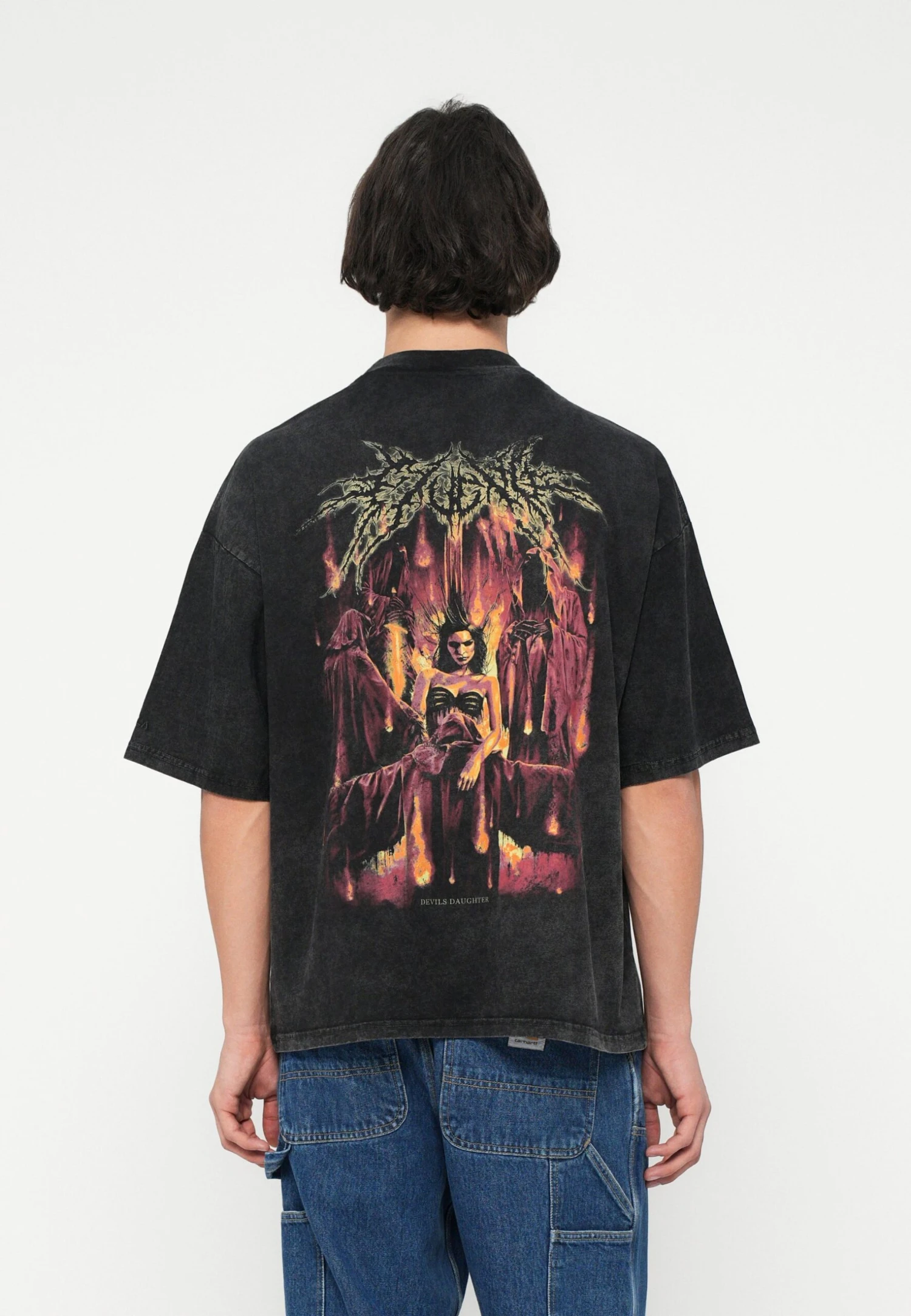 DEVILS DAUGHTER UNISEX - Print T-shirt - Black Washed 1 DEVILS DAUGHTER UNISEX - Print T-shirt - Black Washed