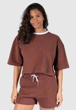 HALIE - T-Shirt Basic - Braun