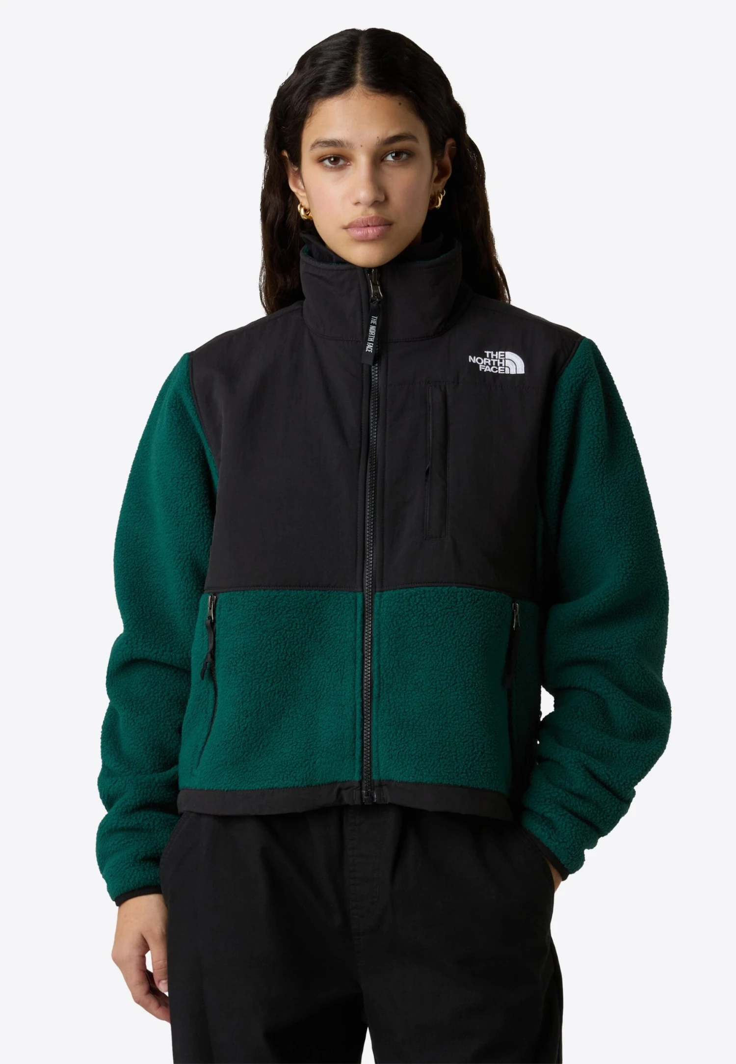 The North Face W RETRO DENALI JACKET - Fleece Jacket - Hunter Green Tnf Black 1 The North Face W RETRO DENALI JACKET - Fleece Jacket - Hunter Green Tnf Black