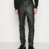 ARY TROUSERS - Lederhose - Black Croco