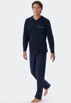 Schiesser SET COMFORT FIT - Nachtwäsche Set - Dunkelblau
