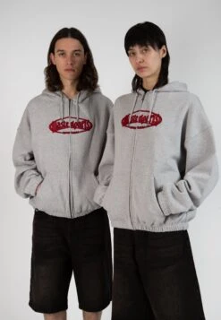 YARD BOXY ZIP HOODIE UNISEX - Zip-up Sweatshirt - Ash Grey