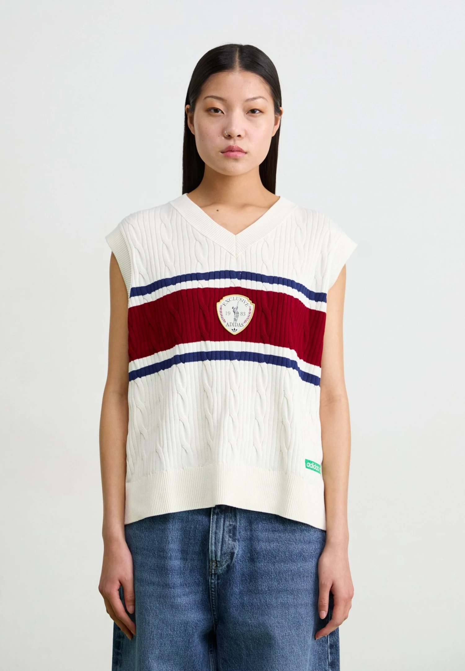 Adidas Originals VEST - Jumper - Off White 1 Adidas Originals VEST - Jumper - Off White