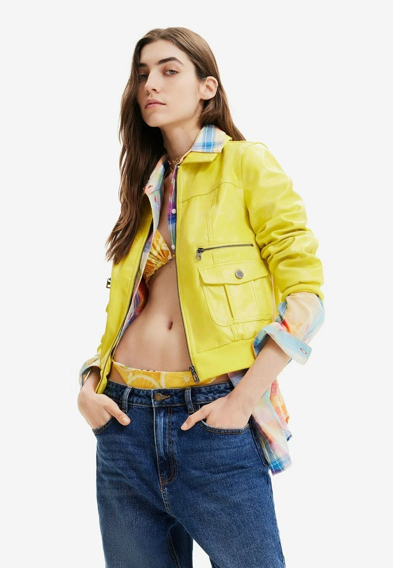 Desigual Kunstlederjacke - Yellow 1 Desigual Kunstlederjacke - Yellow